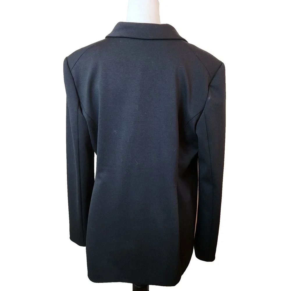 Graver Susan Graver Black Blazer Womens Sz 12 Large Double Breasted Work Jacket‎